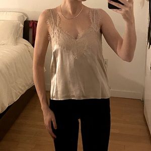 CAMI NYC Lace trim camisole